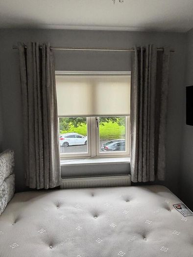 Crushed velvet curtains grey (Pole not included)