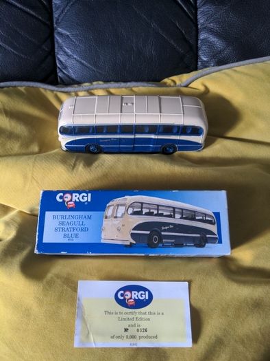 Corgi Burlingham Seagull Stratford Blue Diecast Coach