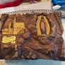 Vtg Wood Wall Plaque Carved Depicting Apparitions of Virgin Mary to Bernardette Image 2
