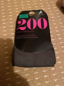 BNWT 200 Denier Grey Tights, small