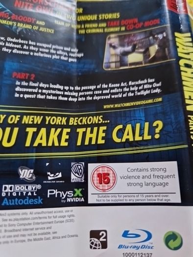 Watchmen The end is night Parts 1 and 2 PlayStation3 ps3 games Original