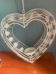 love heart tea light holder