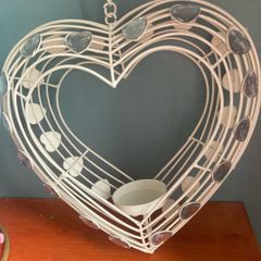 love heart tea light holder
