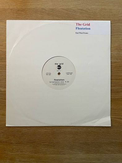 The Grid - Flotation - 12" Vinyl Promo Single - 1990 EastWest Records YZ475TXSAM