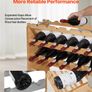72 Bottle Stackable Modular Wine Rack, 8-Tier, Floor Freestanding Wine Storage Rack, Sturdy Wines Holder Display Shelf, Wobble-Free Shelves, Easy Assembly, for Kitchen, Cellar, and Bar, Natural Image 3