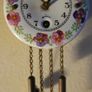 Vintage 1950s Retro Miniature German Wintermantle Ceramic Dial Wall Clock ca. 1950 (in working order) Image 5
