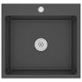 Handmade Kitchen Sink with Strainer Black Stainless Steel Image 5