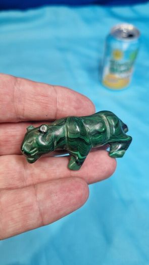 Genuine Malachite Carved Ani