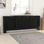 MDF Radiator Cover Black 205 cm Image 5