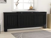 MDF Radiator Cover Black 205 cm