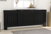 MDF Radiator Cover Black 205 cm