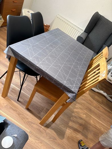 Wooden dining table with 2 chairs - FREE
