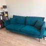 Ivy Dark Teal Velvet 3-Seater Sofa Image 2