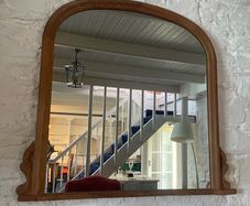 Antique Pitch Pine Mirror
