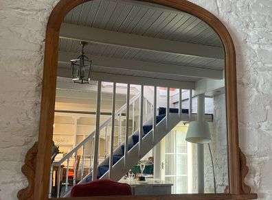 Antique Pitch Pine Mirror