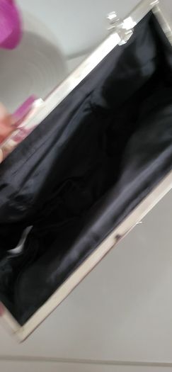Black bling clutch bag with chain strap