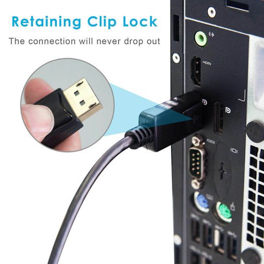 1.8M DisplayPort DP To HDMI Cable Adapter For Lenovo Dell HP Asus Laptop PC New - FHT10CAB