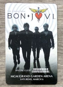 Bon Jovi the circle tour MGM Grand arena Las Vegas key card