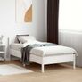 Bed Frame without Mattress White 75x190 cm Small Single Solid Wood Pine Image 3