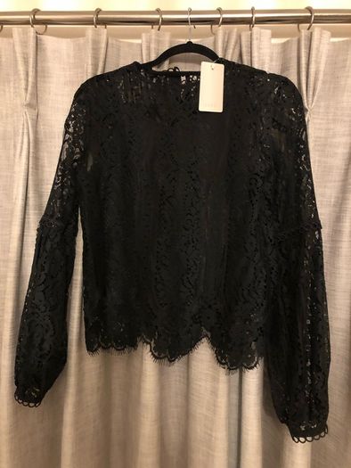 COAST | Black scallop neck Lace top - BNWT
