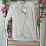 blouse Bnwt yaya biker shade long sleeve beige blouse size 36 Image 2