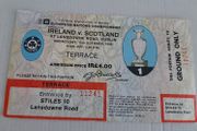 IrelandvScotland vintage ticket unused