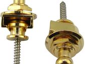Strap Locks, pair, for Electric or Acoustic guitar Gold