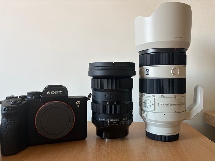 Sony a7 IV, Sigma 24-70 DG DN II F2.8, Sony 70-200 FE 4 Macro G OSS II, Shimoda Explore V2 30L, Freewell filters