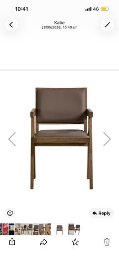 dining chairs - Grey oak frame | Luxurious leather seat and back | Mid-Century design | Rustic luxe style with Scandinavian edge
