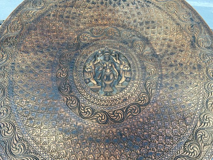A Superb late 19th Century Indian Carved Hardwood Elephant Occasional / Side Table