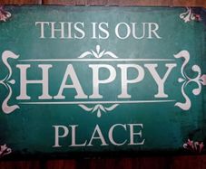 Happy Place Tin Sign