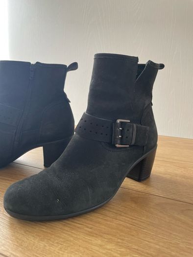 ecco black womens ankle boots size 38