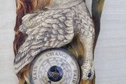 French Vintage Rustic/Hunting Style Wall Barometer