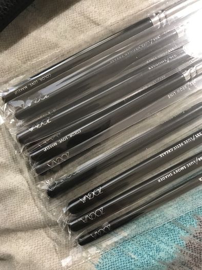 brand new 100% genuine Zoeva complete eye set 12 brushes + clutch