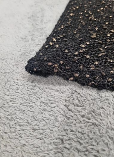 River Island Black and Gold 3/4 Length Sleeve Top