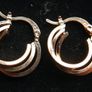 Vintage Gold Plated Triple Hoop Earrings Image 2