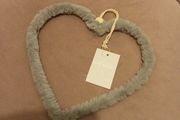 home decor faux fur hanging heart