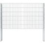 2D Gabion Fence Galvanised Steel 2.008x0.83 m 14 m (Total Length) Grey Image 2