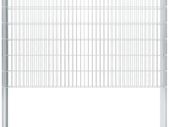 2D Gabion Fence Galvanised Steel 2.008x1.03 m 2 m (Total Length) Silver