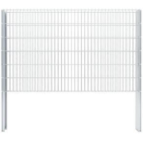 2D Gabion Fence Galvanised Steel 2.008x1.03 m 2 m (Total Length) Silver