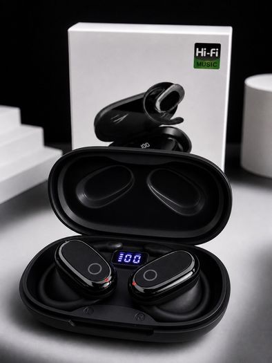 Open Ear Wireless Earbuds Bluetooth 5.3 Sport Headphones LED Display Ear Hook