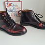Dr Martens Emmeline 5 hole red arcadia rub off ankle boots UK6 EU39 US8 Image 4