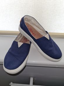 DRILLEYS USA navy slip-on shoes - size UK 4 / EU 37