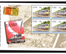 2005 Ireland Dublin Belfast Railways Commemorative Stamps Booklet Pane featuring 48c V Class 3 Steam Mint Never Hinged (MNH). Hibernian HP155