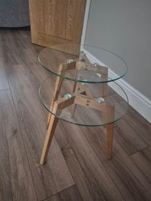 glass top nest of tables