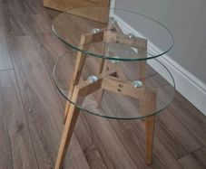 glass top nest of tables