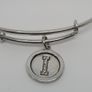 Chrysalis Rhodium Plated Silver Expandable Initial 'I' Bangle New Without Tags CAN POST Image 3