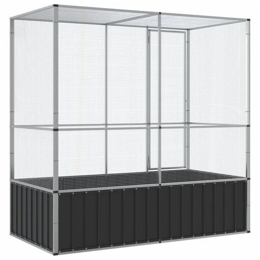 Aviary Silver 210.5x107x212 cm Steel