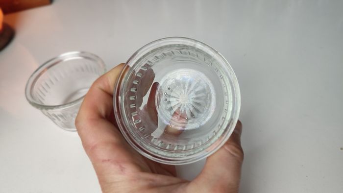 249 - Set of 2 Vintage Clear Glass Collectible Decorative Ramekins