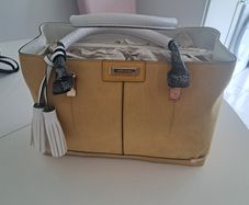 River Island Handbag. Mustard & White.